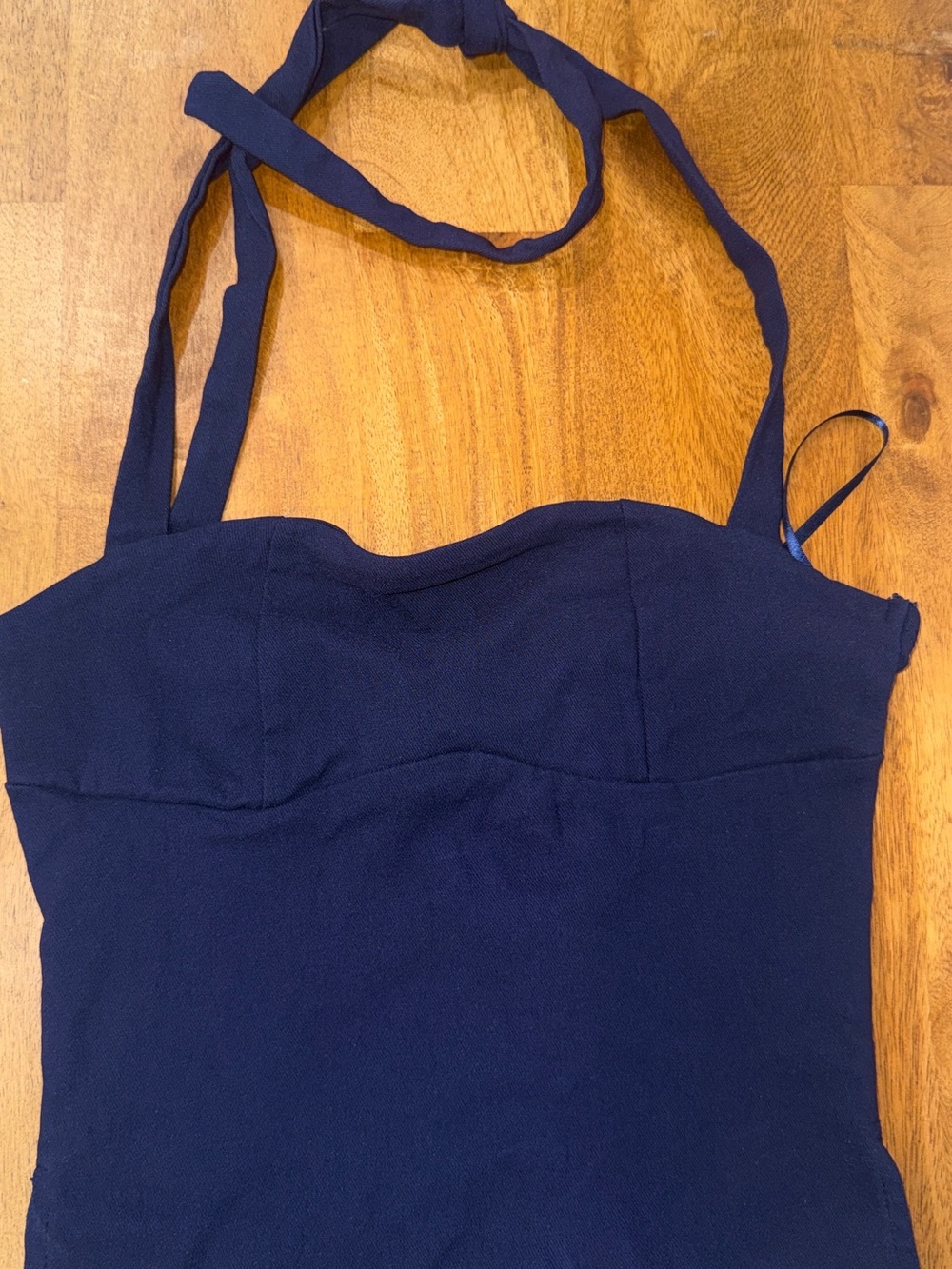 Navy Halter Bandeau Camisole Top - Women From Edikted